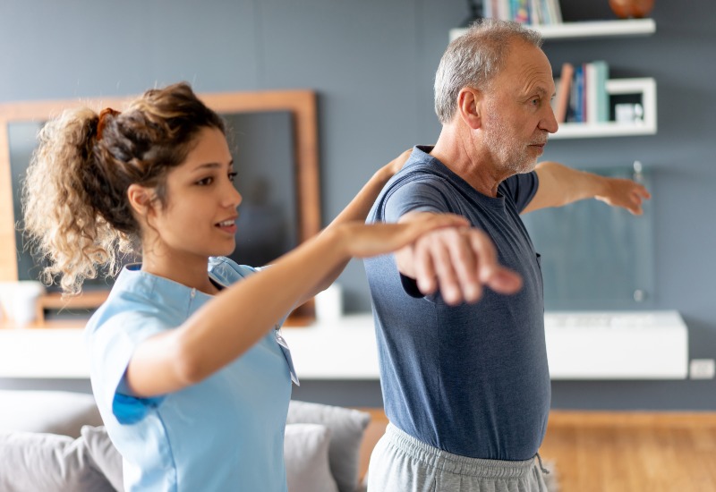 Nurse Examining a Senior Patient's Balance in Castle Rock, CO